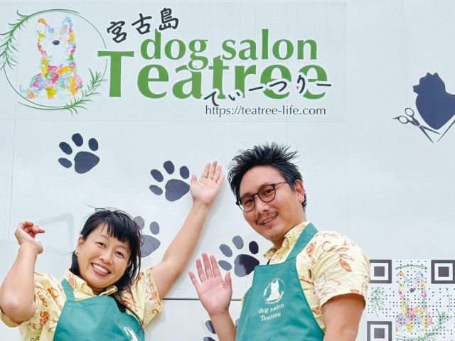 宮古島の出張ドッグサロンてぃーつりー